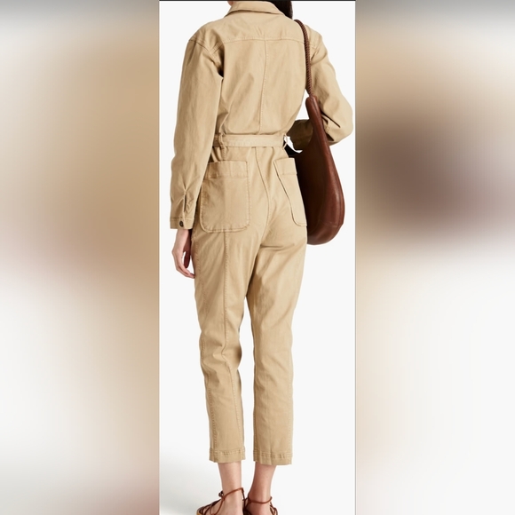 Alex Mill Expedition Washed Twill Utility Jumpsuit – Khaki - Picture 4 of 7